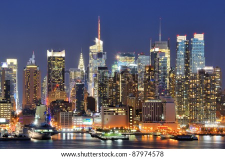 New York City - August 24: Landmark Buildings In Midtown Manhattan ...