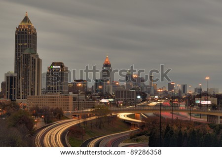 ATLANTA - NOVEMBER 19: Downtown on November 19, 2011 in Atlanta, GA. Atlanta has the nation\'s third highest concentration of Fortune 500 companies.