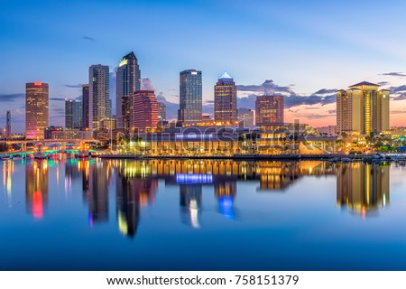Tampa, Florida, USA downtown skyline on the bay. Foto stock © 