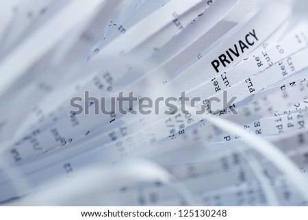 Shredded paper series - privacy.