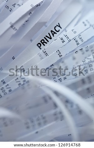 Shredded paper series - privacy