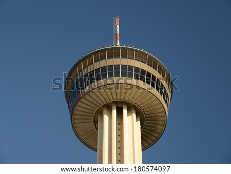The Tower of Americas Observation tower / restaurant in Downtown San Antonio, Texas.