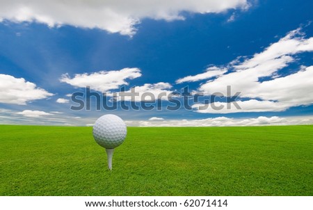 golf course under the blue sky