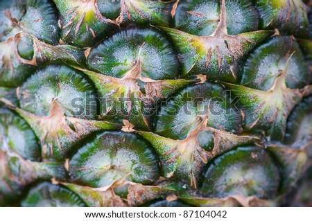 green pineapple shell texture background