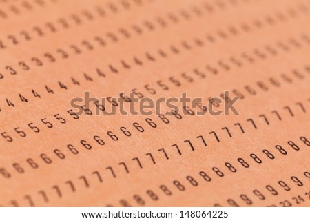Vintage unused computer punch cards used for programming and data entry in the sixties and seventies