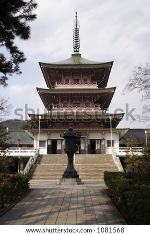 Pagoda in Zenkoji Temple, Nagano, Japan