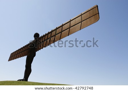 GATESHEAD, ENGLAND - June 1: The Angel of the North sculpture stand tall on a hill south of Low Fell June 1, 2009 in Gateshead, England. The £1m sculpture was designed by Antony Gormley in 1994.