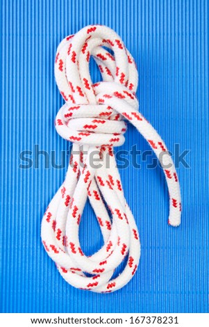 Red rope - rope as a safety in red - maritime