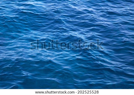 Deep blue water background in blue - empty and nobody - just waves.