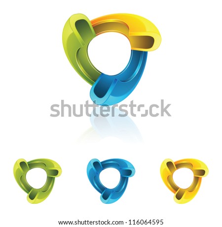 Abstract Triangle 3d Icon Stock Vector Illustration 116064595 ...