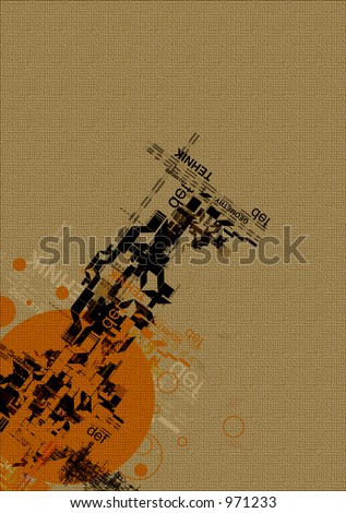 abstract background design  geometric column of numbers and letters