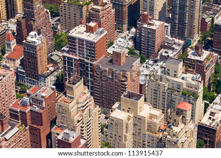 Downtown New York City Birds Eye View