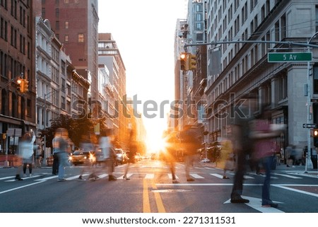 Similar – Image, Stock Photo Street scene in New York