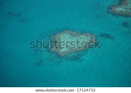 Heart Reef  (Scuba Heaven) in the Great Barrier Reef in Australia.