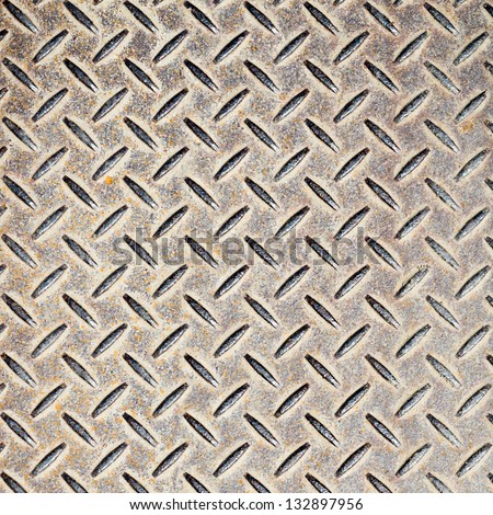 Detail of industrial grade checkerplate steel