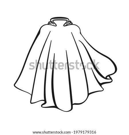 Super hero cape or cloak for fantasy costume in vector icon