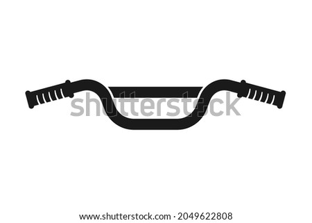 Bike or bicycle handlebars for biking concept in vector icon