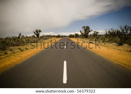 Sealed road in Australian outback