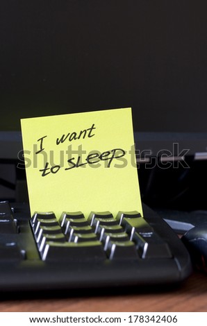 I want to sleep. The concept of fatigue.