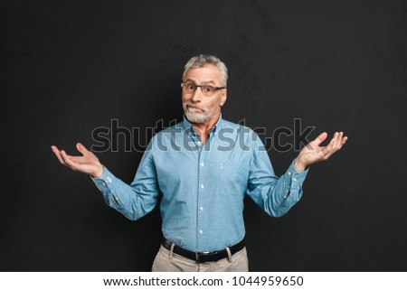 Similar – Image, Stock Photo Excited man throwing up smashed cake