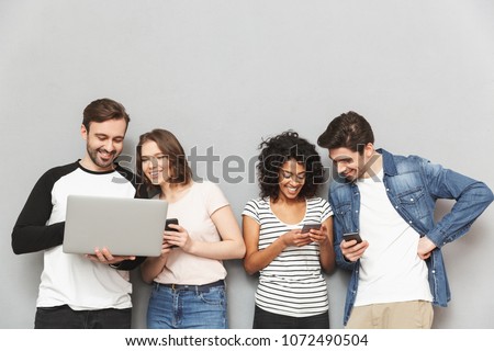 Similar – Image, Stock Photo Pensive woman having telephone conversation