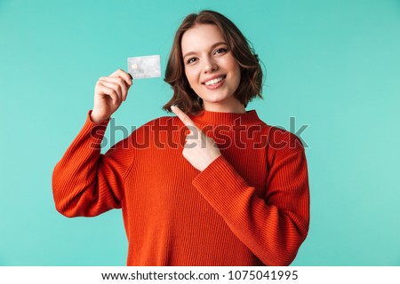 Similar – Image, Stock Photo young woman dressed in black leather and white t-shirt in the middle of the road