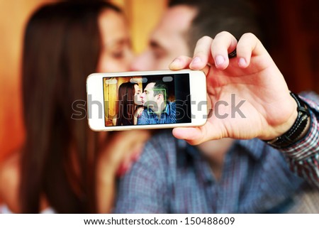 Similar – Image, Stock Photo Selfportrait in the beach with a beautiful sky