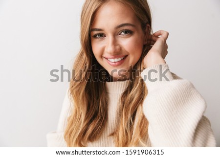 Similar – Image, Stock Photo Alluring young woman looking in mirror on sunny day