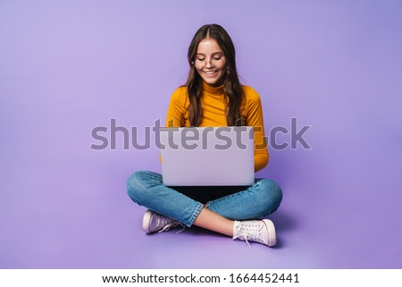 Similar – Image, Stock Photo Alluring young woman looking in mirror on sunny day