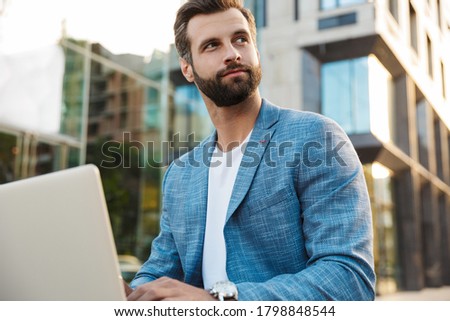 Similar – Image, Stock Photo Bussy young man laptop