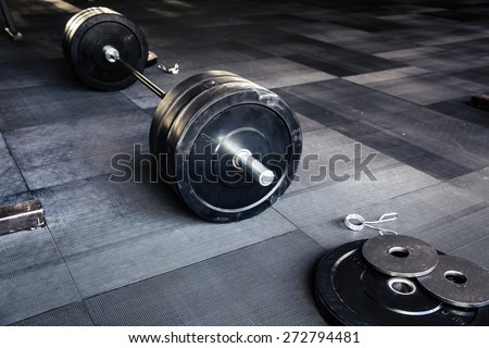 Closeup image of a fitness equipment in gym