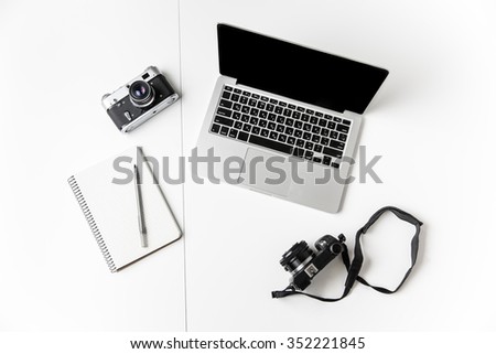 Similar – Image, Stock Photo Vintage camera on top of a stack of books