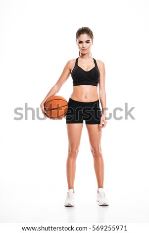 Similar – Image, Stock Photo Confident basketball player standing on playground