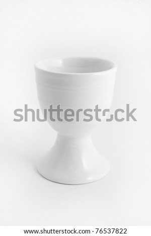 White egg cup isolated over white