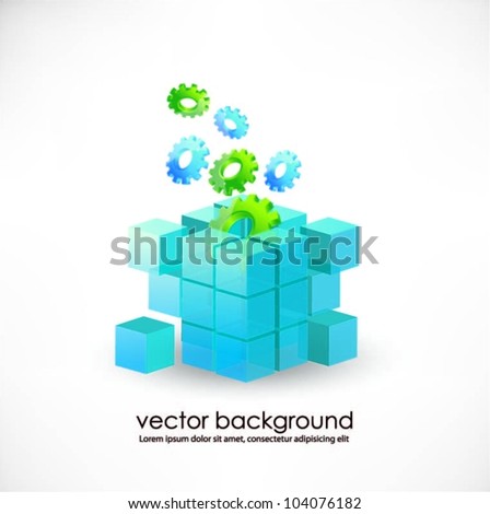 Vector illustration of 3d cubes