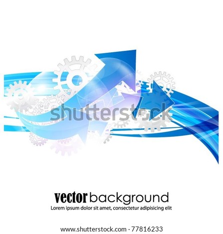 business vector background with gears and arrows