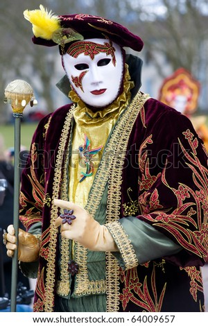 Traditional Carnival Mask At Annecy Festival, France Stock Photo ...