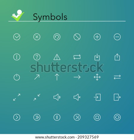 Symbols line Icons set. Vector illustration.