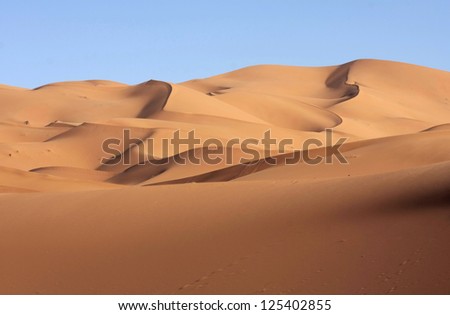 sand dunes view on eastern Sahara desert