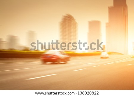 The city's streets and car