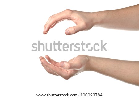 Male Hands Open Isolated On White Background Stock Photo 100099784 ...