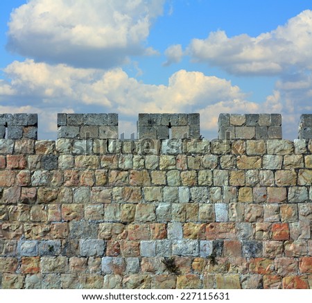 Sky above the wall of Old Jerusalem