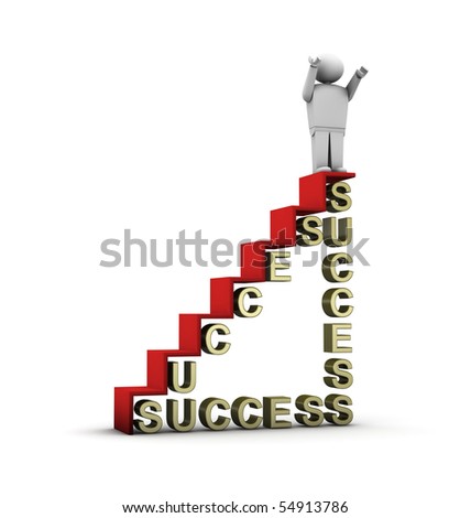 A Man Climbing The Ladder Of Success Stock Photo 54913786 : Shutterstock