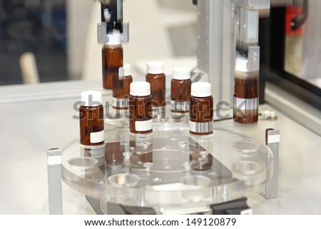 Drug manufacturing production process in pharmaceutical factory