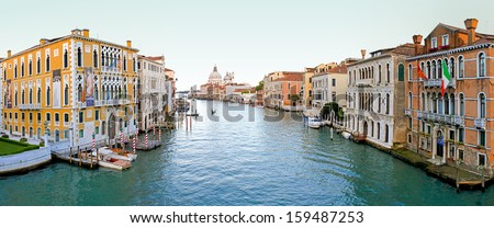 VENICE, ITALY - JUNE 16: Grand Canal panorama on JUNE 16, 2010. Accademia museum and Grand Canal in Venice, Italy.