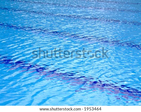 Trembling surface of an Olympic size swimming pool
