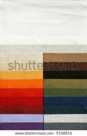 Decorative and fashion textile cloth color chart