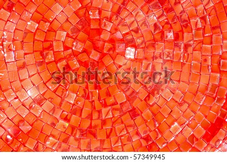 Red detailed pattern texture with sparkling mosaic