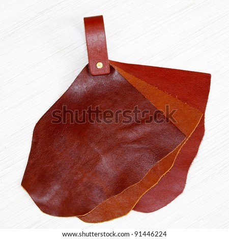 Genuine natural leather sampler for fashion industry
