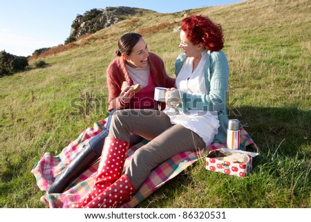Women on country picnic